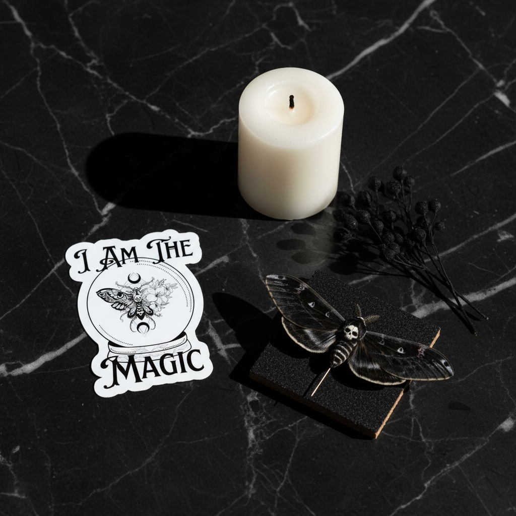 Black marble flat lay